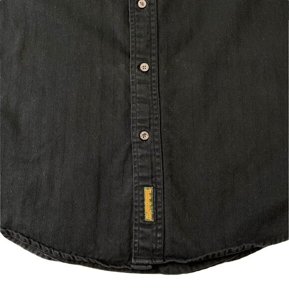 Timberland Weathergear Rugged Fit Shirt Men's Large L/S Button Front Navy Blue - Picture 6 of 11